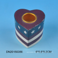 High quality heart design ceramic candle holder